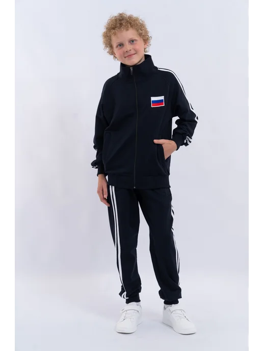 FireAD Спортивный костюм подростковый в школу с капюшоном, синий, фото 5