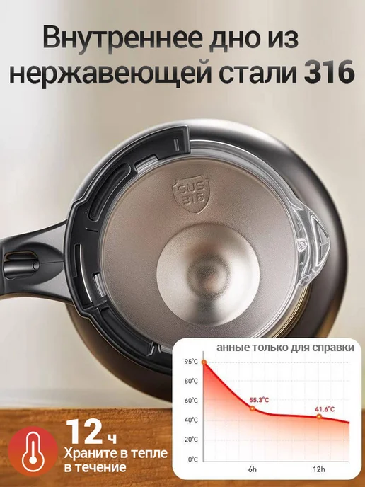 Gianxi Чайник заварочный, сито из нержавеющей стали, 650 мл, 800 мл, фото 4