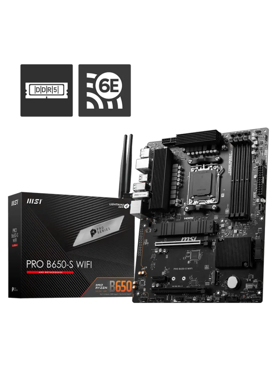 MSI Материнская плата PRO B650-S WIFI, AM5