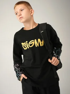 Лонгслив оверсайз с двойным рукавом детский