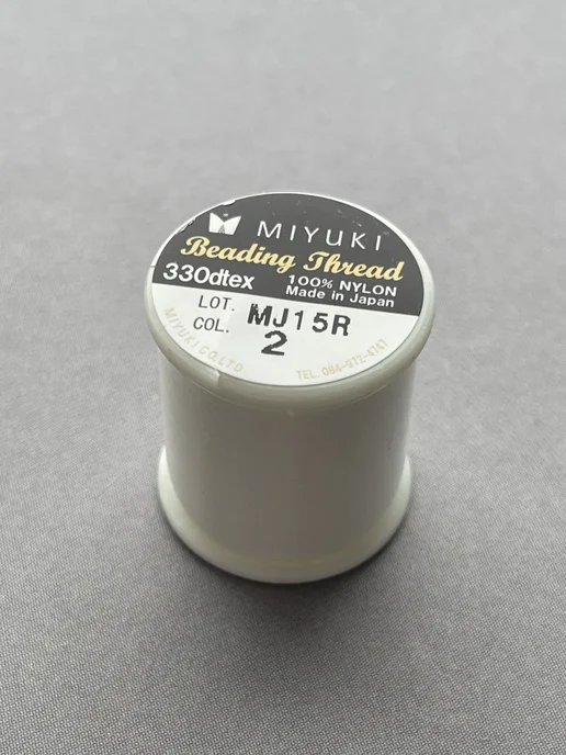 miyuki Нить для бисера Миюки Beading Thread, 50 метров, кремовый 02, 50 м, фото 3