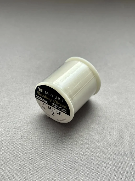 miyuki Нить для бисера Миюки Beading Thread, 50 метров, кремовый 02, 50 м, фото 5