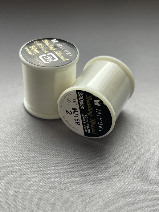 miyuki Нить для бисера Миюки Beading Thread, 50 метров, кремовый 02, 50 м, фото 8