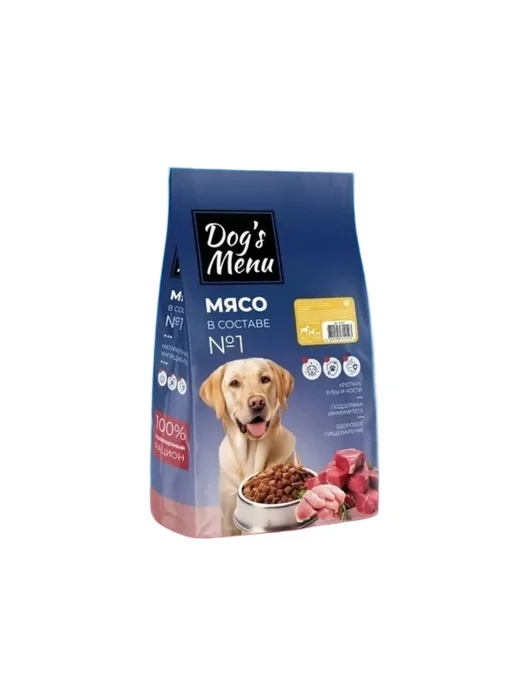 Сухой корм Dog's Menu Домашних для собак, индейка, 10 кг