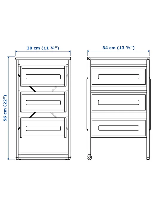 IKEA LENNART Тумба с ящиками белая, (00384946), белый, фото 5