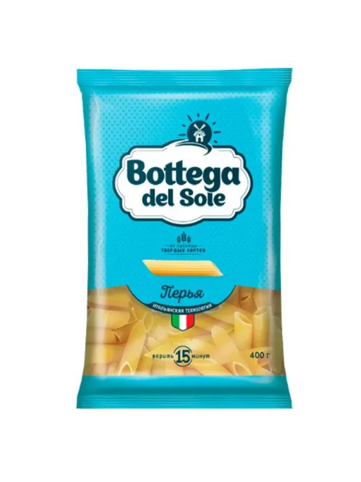 Bottega del sole Макароны Перья, 3шт. по 400г, 3 шт, 400 г, фото 2