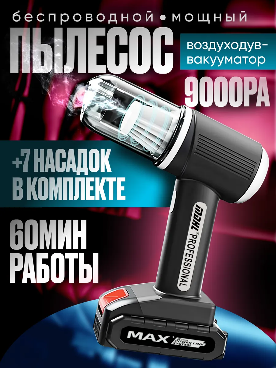 Пылесос для автомобиля беспроводной мощный мини для машины