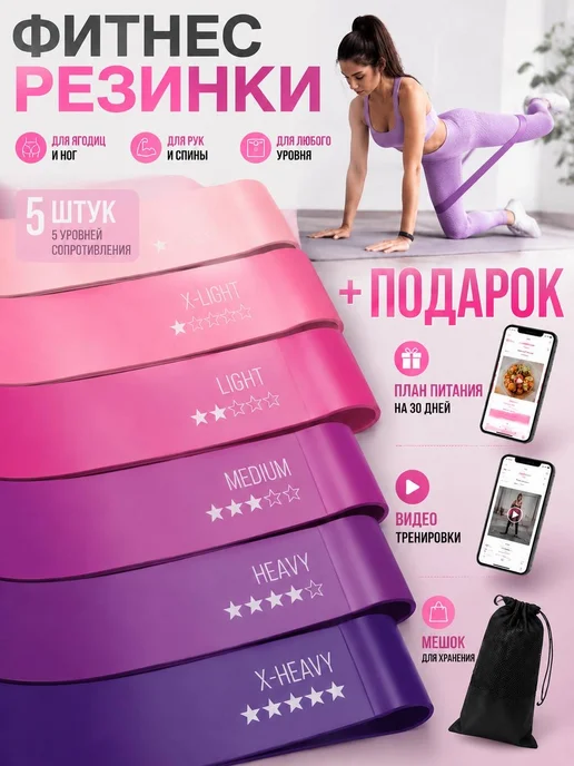 Фитнес резинки, вариант