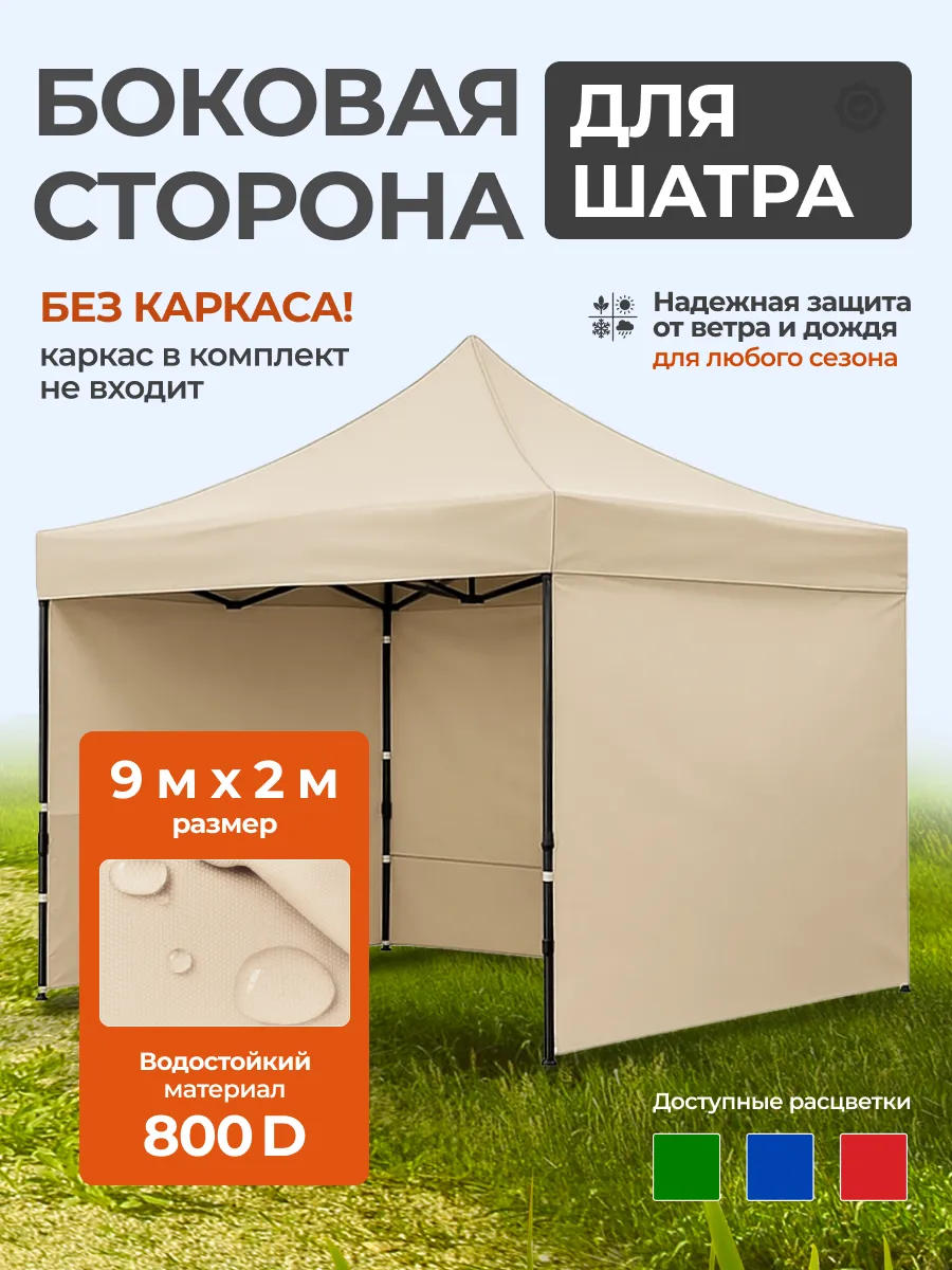 Боковая сторона для шатра. 9 м х 2 м -ОКСФОРД 800D