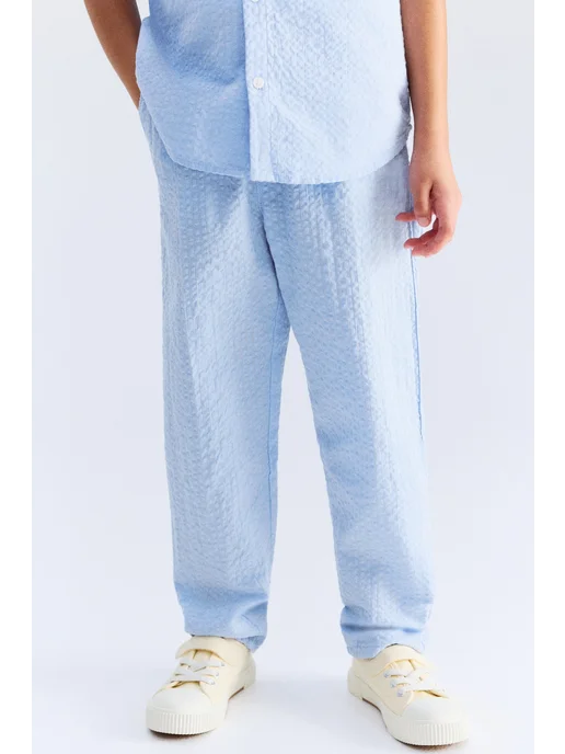 H&M Хлопковые брюки детские, голубой, фото 5