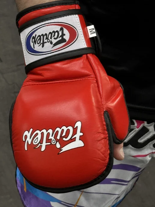 Перчатки для ММА fairtex, красный, фото 5