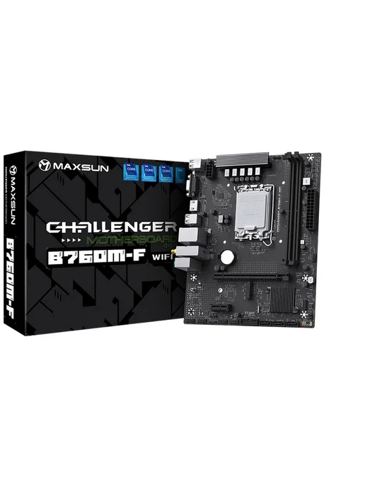 Maxsun Материнская плата MS-Challenger B760M-F WIFI LGA1700 Intel B, MS-Challenger WIFI LGA1700 Intel