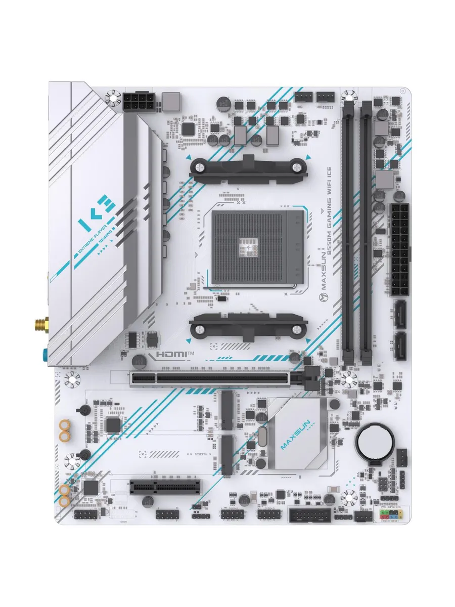 Maxsun Материнская плата MS-B550M GAMING WIFI ICE AM4 AMD B550 mATX