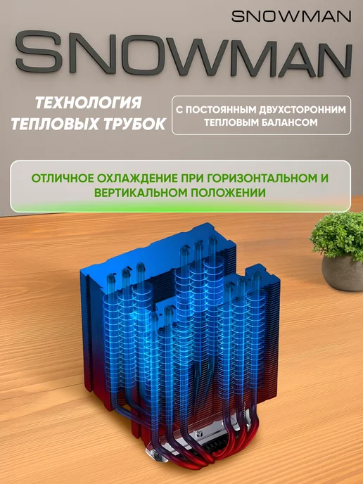 Snowman Кулер вентилятор процессора башенный MX96-V3 (ARGB), вариант, фото 5