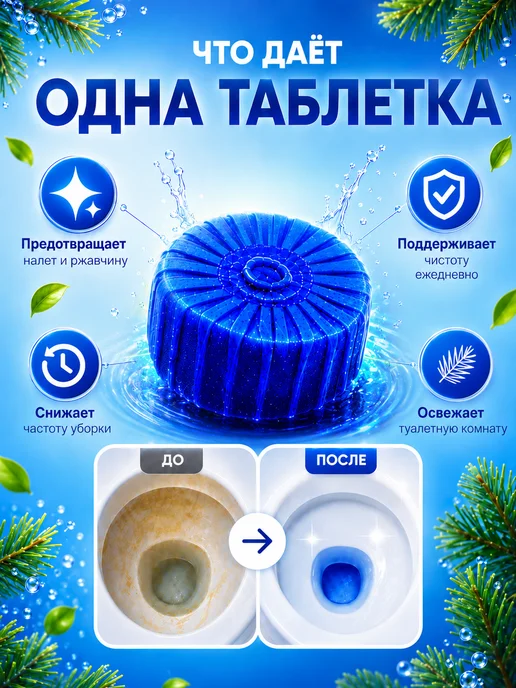 SEP Таблетки для унитаза чистящие Цитрусовая волна 10 шт*16гр, 12 шт, фото 4