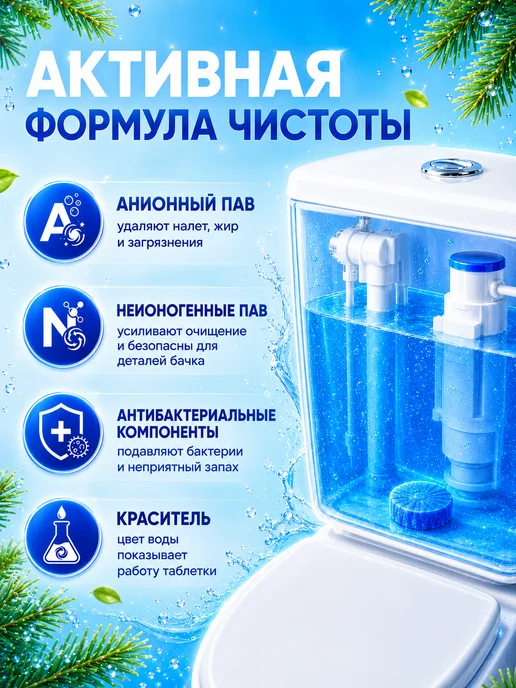 SEP Таблетки для унитаза чистящие Цитрусовая волна 10 шт*16гр, 12 шт, фото 5