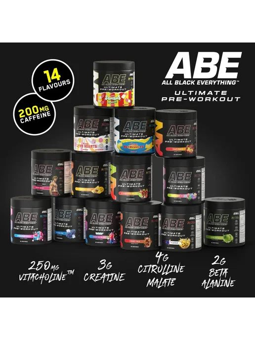 APPLIED NUTRITION Предтреник в порошке ABE - Pre-Workout 375 г, Кислое яблоко, 375 г, фото 8