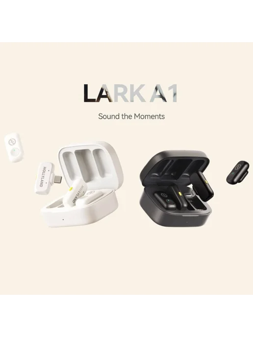 Микрофонная Радиосистема HOLLYLAND LARK A1 DUO, Чёрный, черный, фото 2