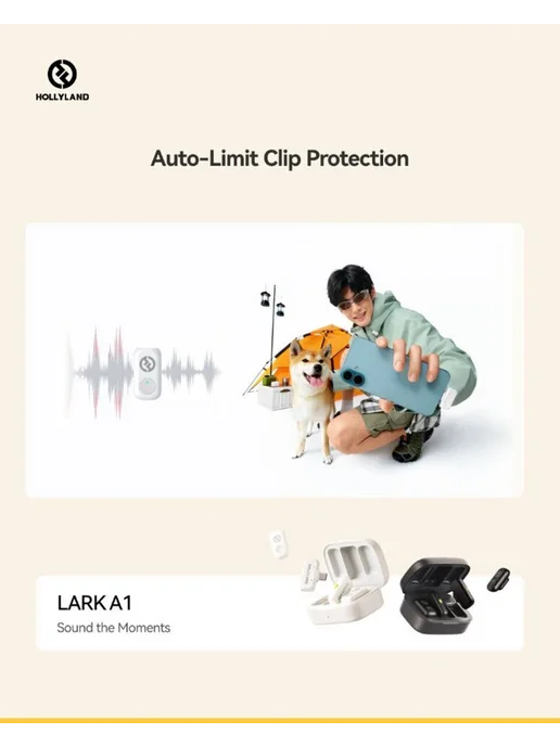 Микрофонная Радиосистема HOLLYLAND LARK A1 DUO, Чёрный, черный, фото 7