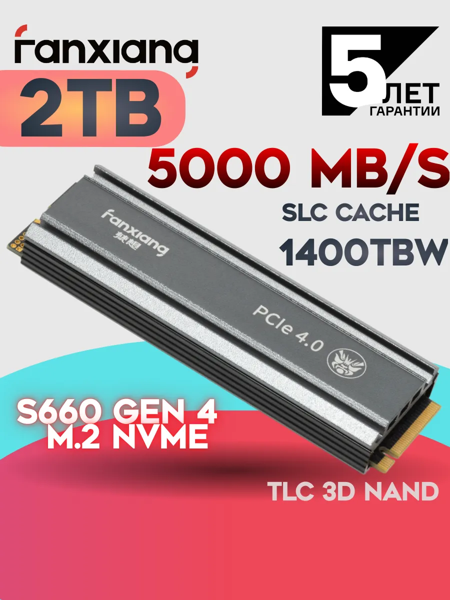 SSD M2 2tb NVME твердотельный накопитель S660 PCI-E 4.0