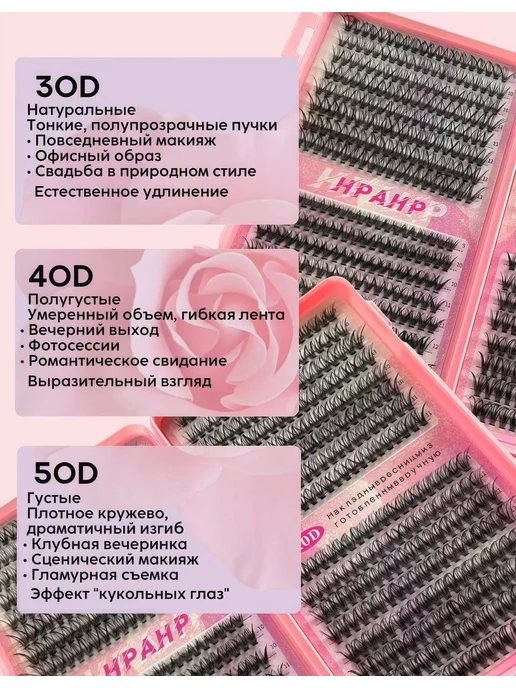 Накладные ресницы идут в комплекте с пинцетом и клеем, вариант, фото 4
