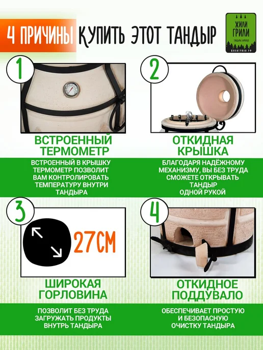ЖилиГрили Тандыр Батыр, набор с подставкой и чехлом, вариант, фото 3
