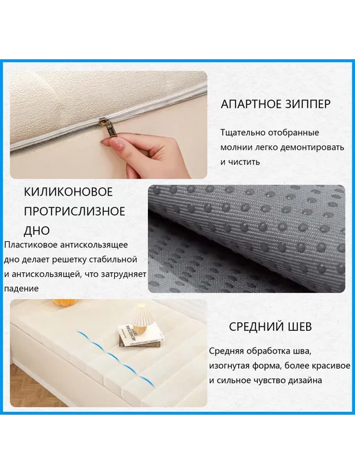 MLYJZH Тедди бархатная окно скамейка сиденье подушка, серый, фото 2