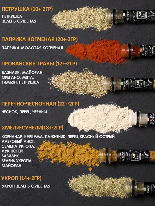 by Chef Набор специй приправ подарочный на годовщину свадьбы, черный, фото 6