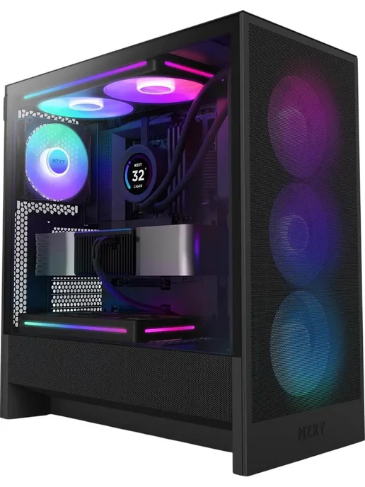 NZXT Корпус компьютерный H5 Flow RGB без блока питания, черный, фото 2