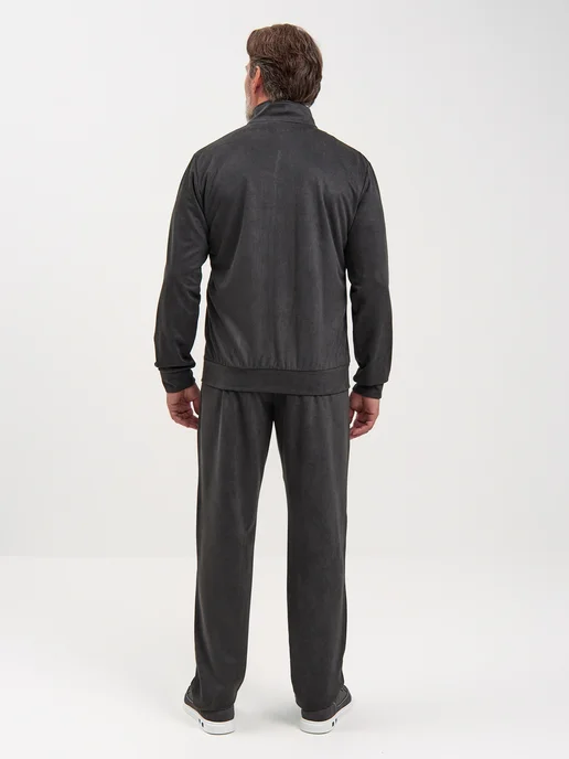 mens dream Спортивный костюм мужской вельветовый на молнии, серый, фото 7