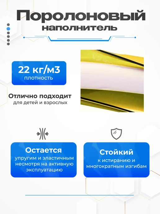 SportPanda Мат гимнастический 1*2*0,1 м, винилискожа + поролон 18 кг м3, 1x2x0.1 м, 22 кг, фото 2