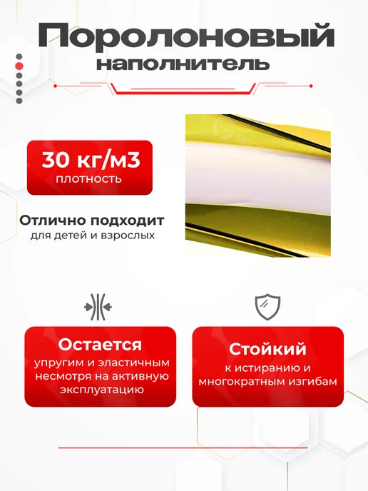 SportPanda Мат гимнастический 1*2*0,1 м, винилискожа + поролон 18 кг м3, 1x2x0.1 м, 30 кг, фото 2