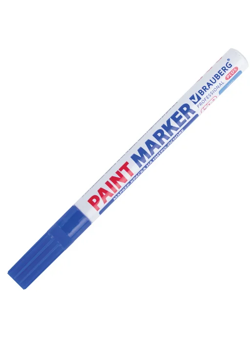 Brauberg Маркер-краска лаковый paint marker 2 мм зеленый 2 штуки, синий, фото 3