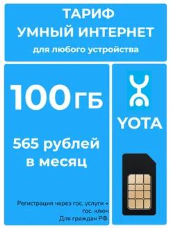 SIM карта с интернетом 100 гб 565 рублей