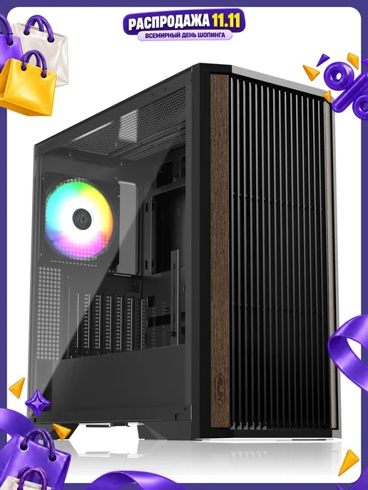 RAIJINTEK Корпус компьютерный AGOS MAX без блока питания, черный