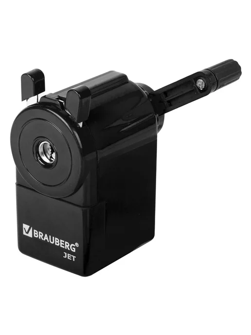 Точилка механическая Brauberg "JET", металлический механизм, корпус оранжевый, вариант