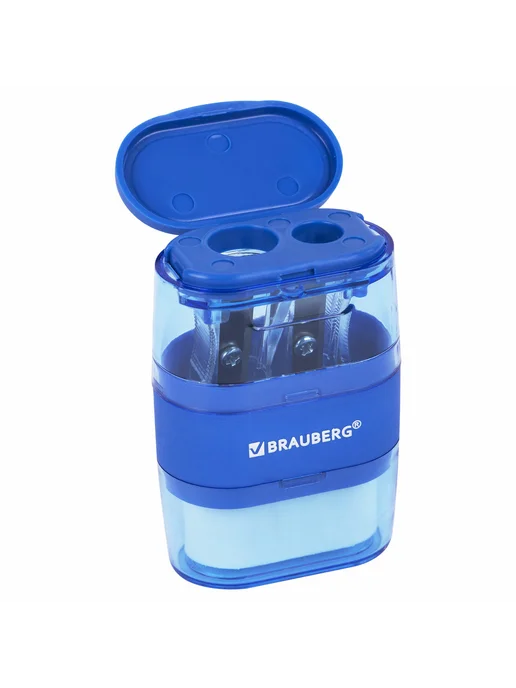 Brauberg Точилки с ластиком 2 в 1 "Double", 2 отверстия, вариант, фото 5