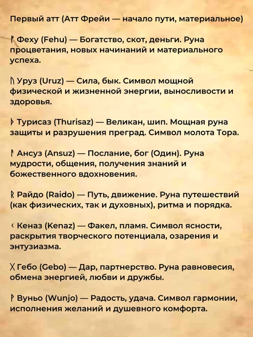 Твои-Фантазии Набор рун из дерева скандинавские обереги, коричневый, фото 5