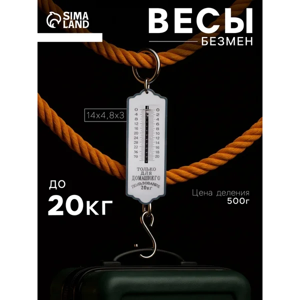 Весы-безмен, механические, до 20 кг, цена деления 500 г