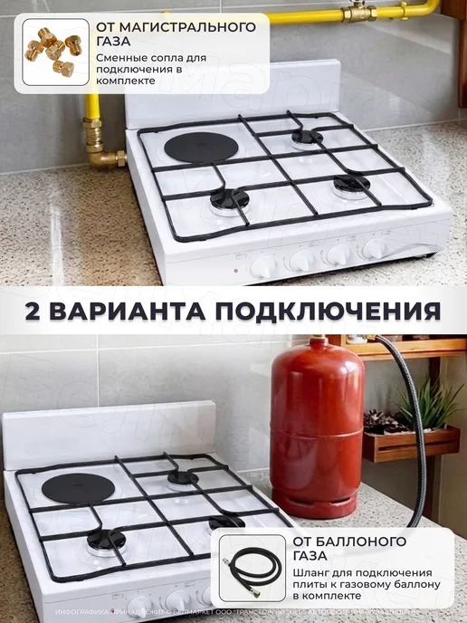 GEFEST Плита газовая, электрическая комбинированная ПГЭ 910-01, белый, фото 2