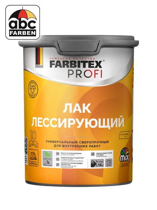 Farbitex Лак для лессировки универсальный сверхпрочный 0.9л, 900 мл