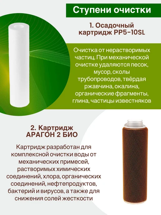 ГЕЙЗЕР Комплект картриджей №7 для Био для жесткой воды, вариант, фото 5