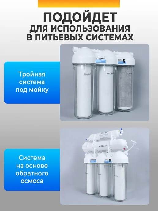 Unicorn Комплект картриджей К-СА фильтры стандартной очистки воды, вариант, фото 7