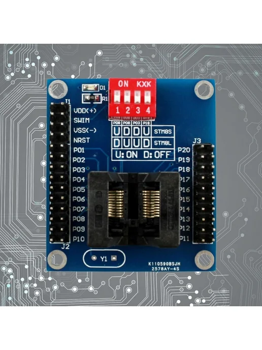 MyPads Программатор STM8S 8L TSSOP20 автономный тест-гнездо, 8 л, фото 2
