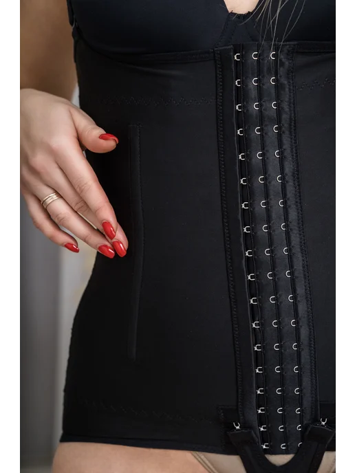 CORSETS Утягивающее корректирующее белье комбидресс черный, черный, фото 5
