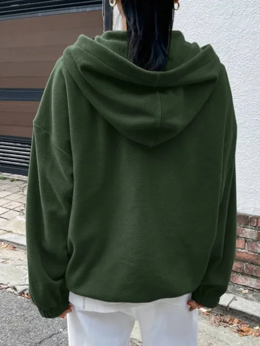 NFS WEAR Худи оверсайз с капюшоном на молнии, зеленый, фото 5