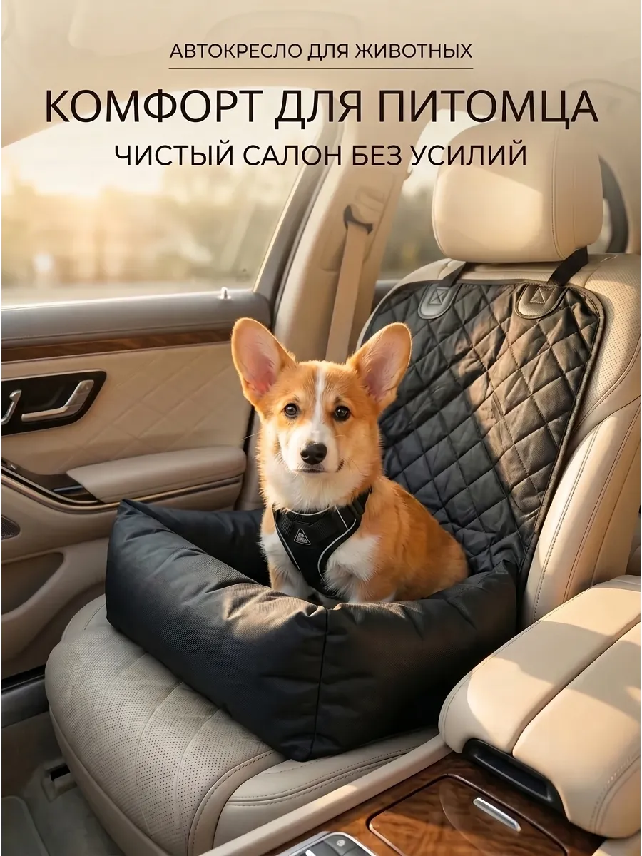 Автокресло для собак мелких пород в машину