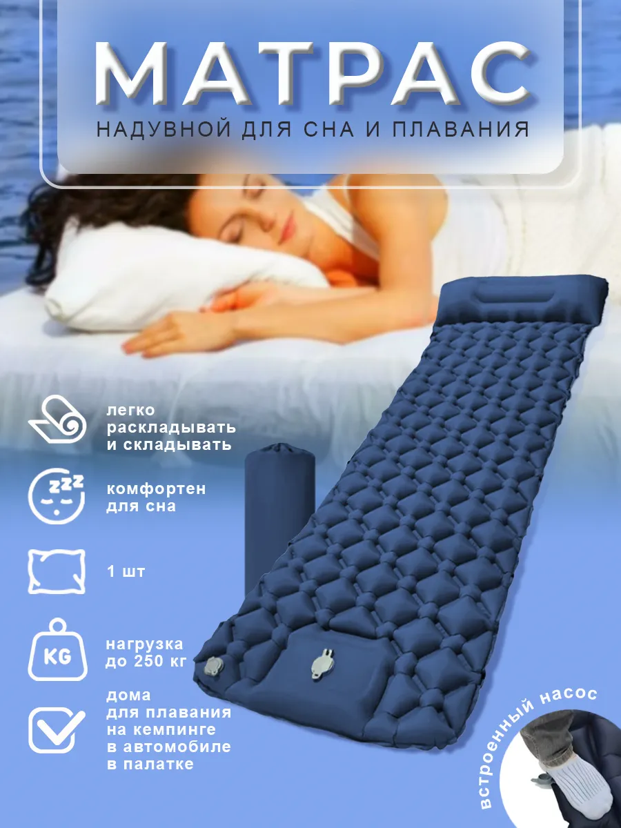 Коврик матрас туристический одноместный