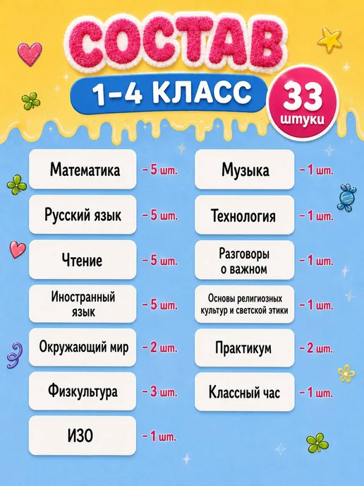 The Planer! Расписание уроков настенное LABUBU Лабубу, бежевый, фото 4