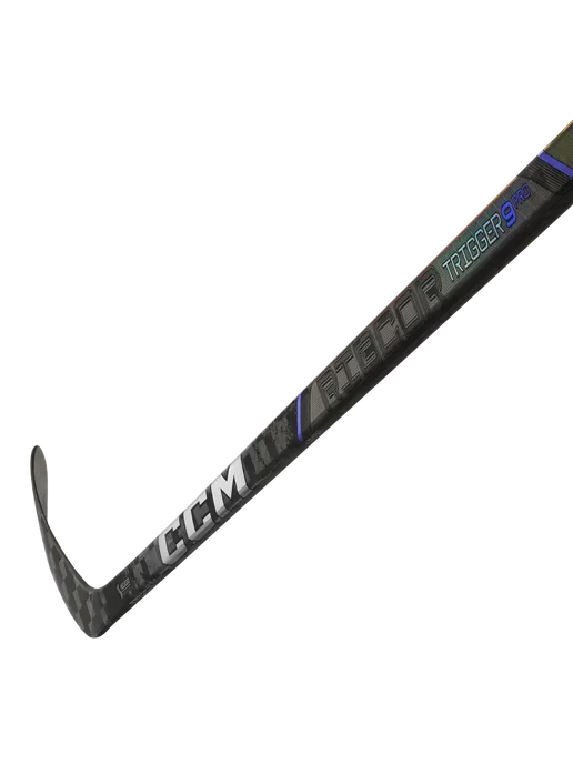 CCM Клюшка хоккейная Ribcor Trigger 9 Pro Jr. Левый хват P29 F50, черный, фото 3